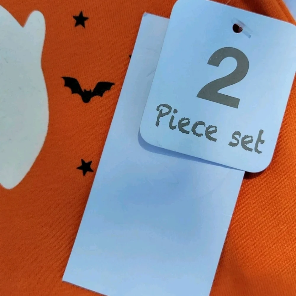 planet cotton Size 6m (1) -NEWBORN (2) AND 1- 9 MOUNTHGirls 2 pieceset halloween